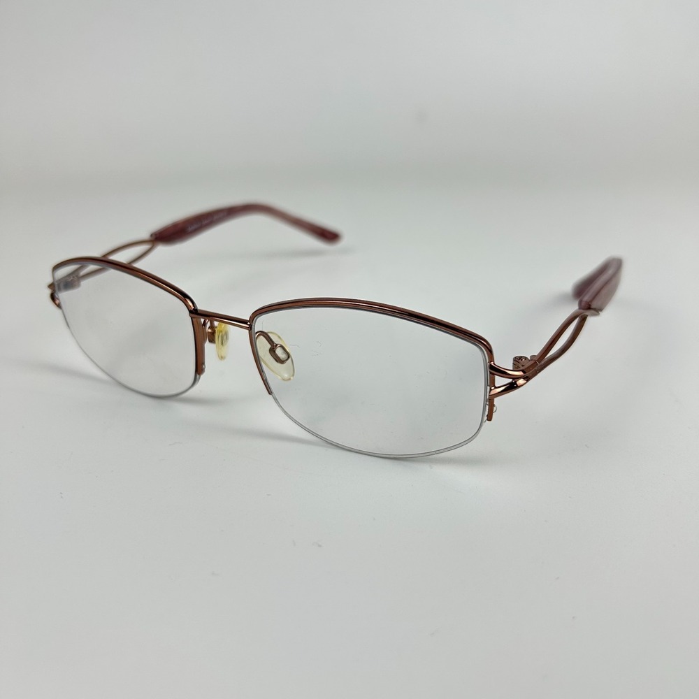 Sophia‎ Loren M210 Women Eyeglasses Frame Rose Gold Metal Half Rim 52-17-135 mm